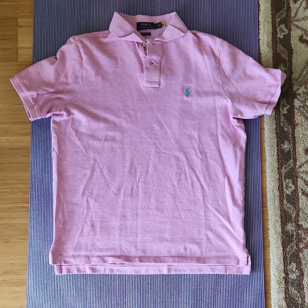 Polo Ralph Lauren Mens Classic Fit Polo Dusty Pink Medium Preppy Old Money